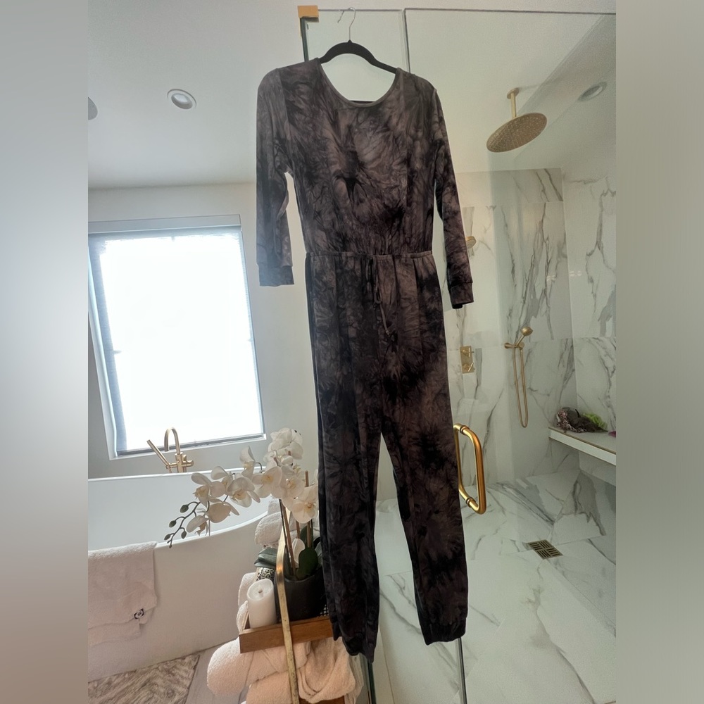 Long navy jumpsuit
